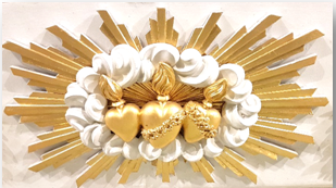 3 Coeurs enflamms